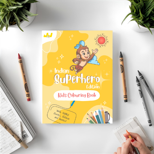 Kids Colouring Book - Indian -Superhero Edition
